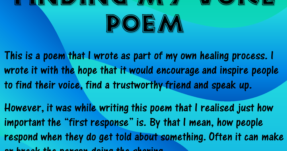 Finding My Voice Poem