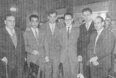 Ajedrecistas participantes en el I Torneo Internacional de Ajedrez Lugo 1957