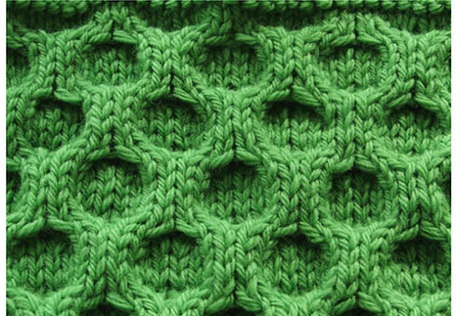 honeycomb stitch, knit stich, sample
