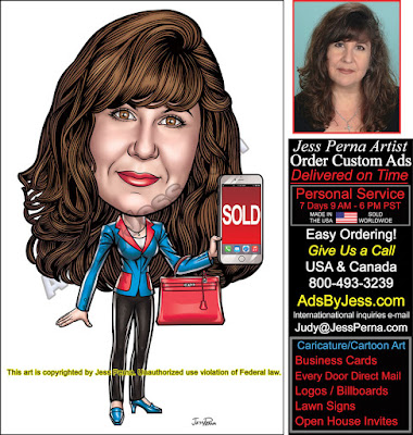 Real Estate Agent Woman Caricature from Photo