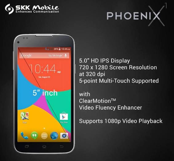 SKK Mobile Phoenix X1 Now Official, 5-inch HD Octa Core Phablet For Only Php5,499