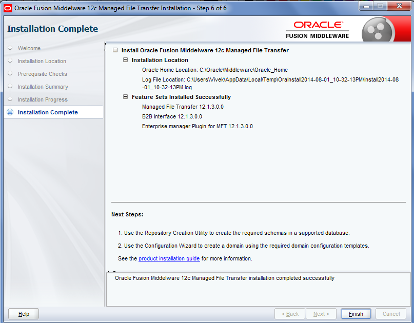 Oracle MFT Installation