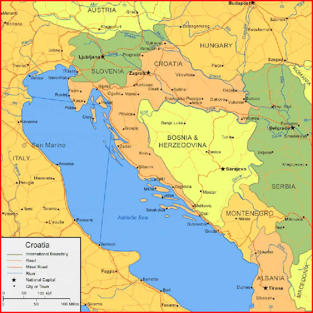 Gambar Peta Kroasia