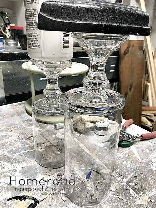 DIY for creating a tall pedestal vase