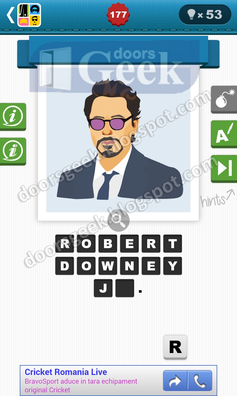 Celebrity Quiz Level 177 (bubble quiz games) Doors Geek