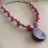 ketting papieren kralen