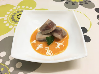 Salmorejo with tuna