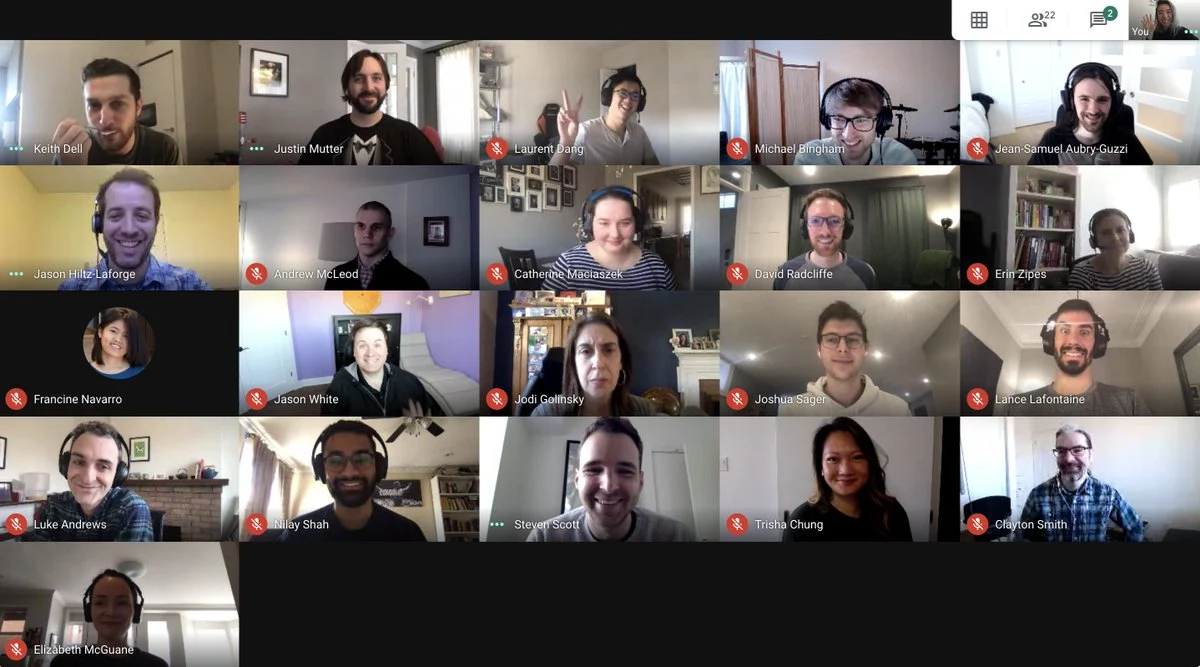 Griglia partecipanti riunione Google Meet
