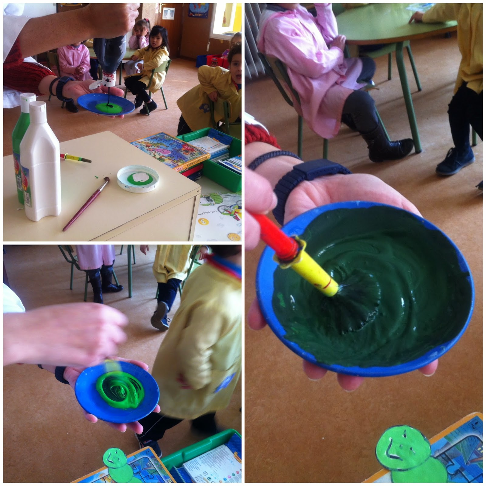 La clase de Sara: Mezcla de colores: Tonalidades del verde