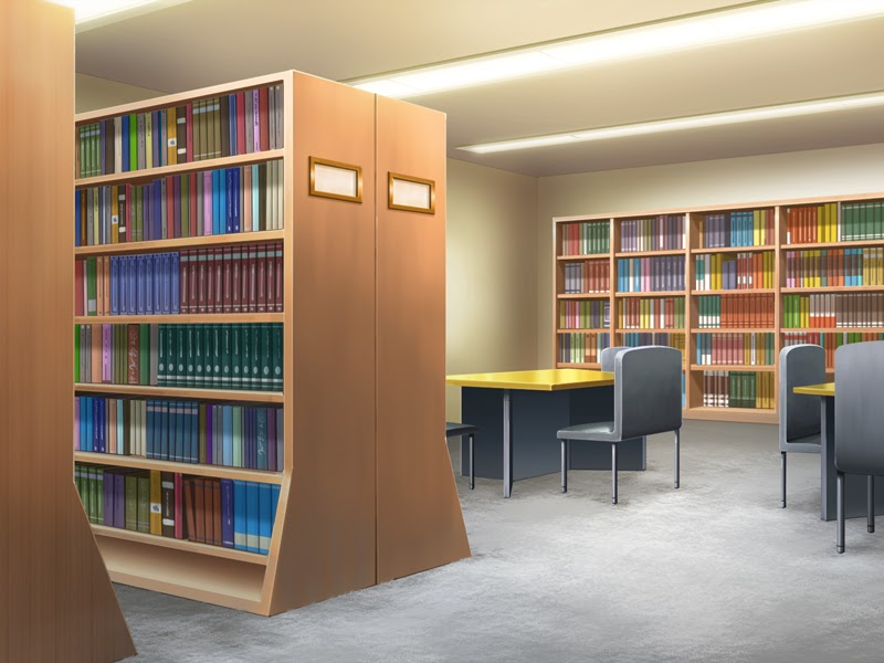 Anime Landscape: Library (Anime Background)