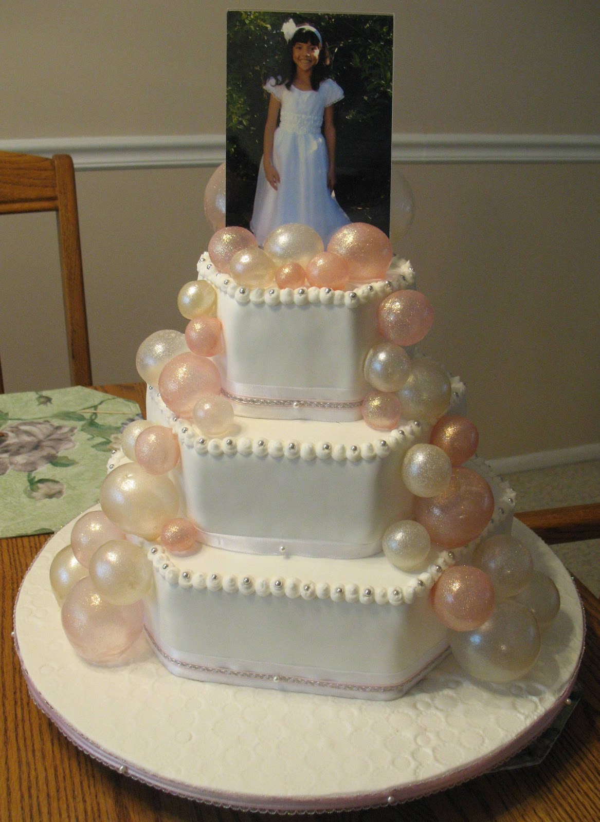J's Cakes Baptism Bubbles Cake