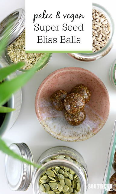 Super Seed Bliss Balls Recipe - Nut Free Paleo Bliss Balls Recipe, Gluten Free, Grain Free, Sugar Free, Vegan