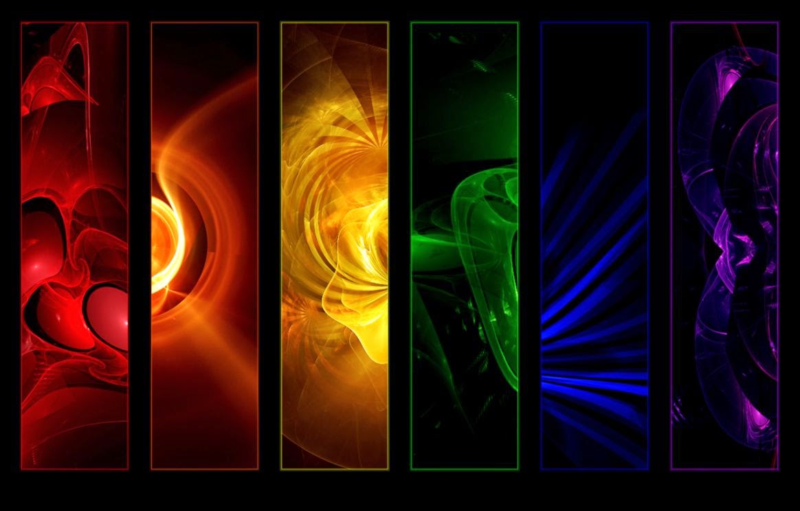 green abstract blue red yellow orange purple boxes mosaic colours