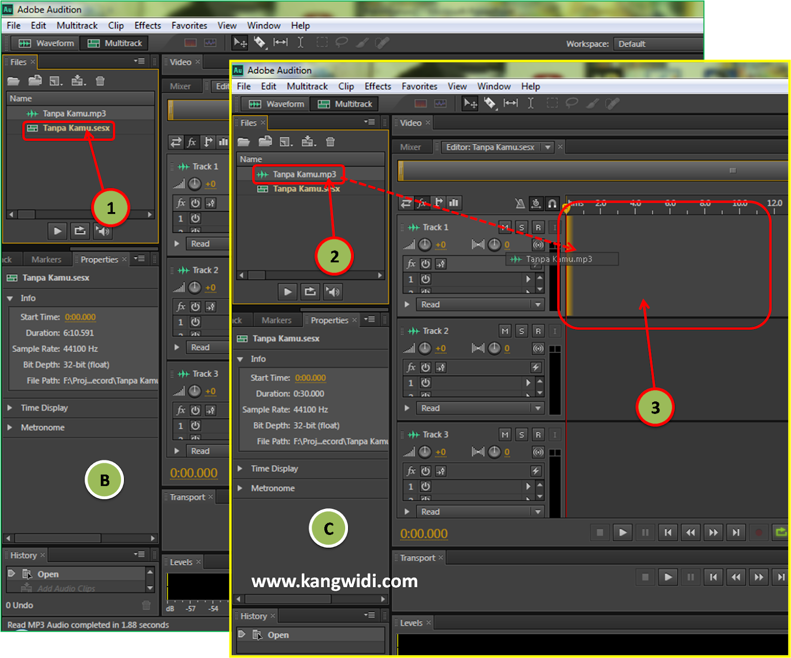 Cara merekam dan mengedit vocal pada Adobe Audition CS6 Bagian 1