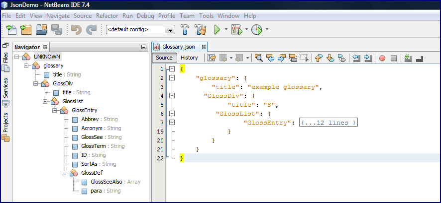 Inspired by Actual Events: NetBeans 7.4 JSON Support