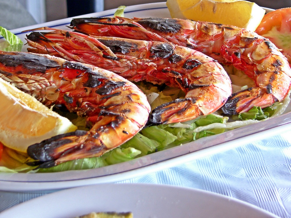 Langostinos a la Parrilla