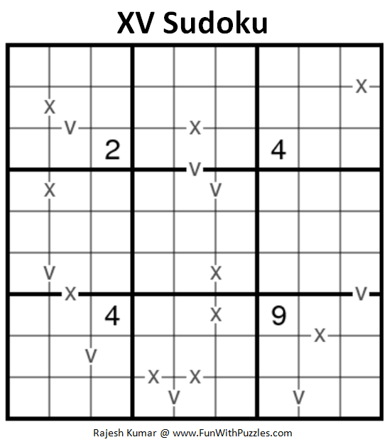 XV Sudoku Puzzle (Fun With Sudoku #239)