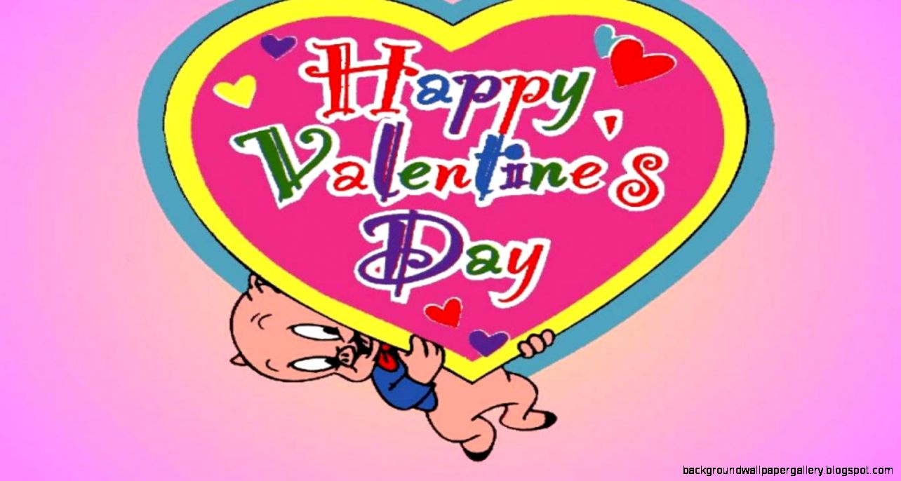 Happy Valentines Day Cute Angel Wishes Wallpap 12952 Wallpaper