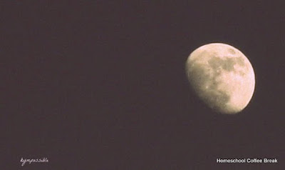 (Not) Wordless Wednesday - The Moon on Homeschool Coffee Break @ kympossibleblog.blogspot.com