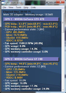 برنامج مراقبة كروت الشاشة  GPU Shark العرض العام