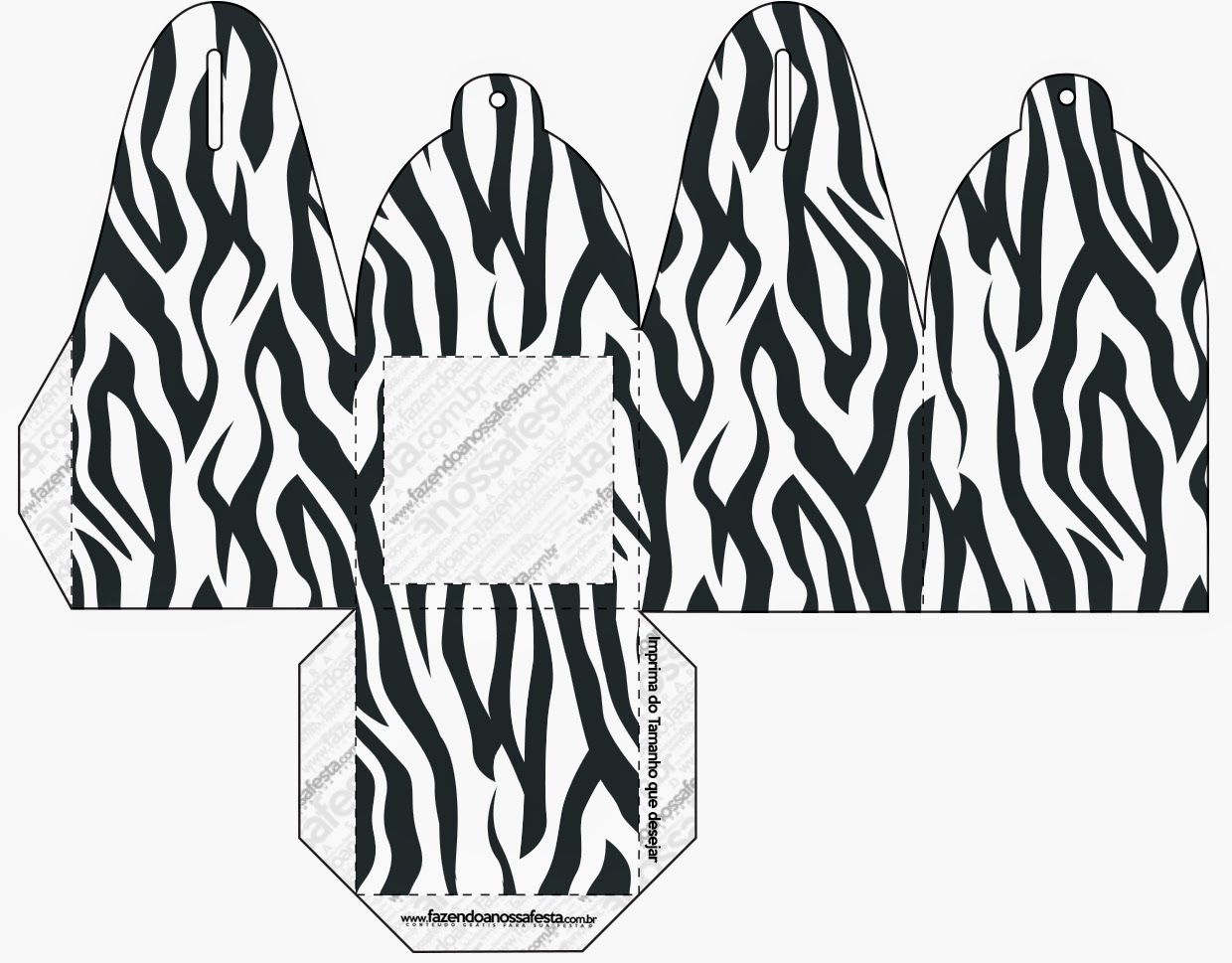 Zebra and Pink Free Printable Boxes. Oh My Quinceaneras!