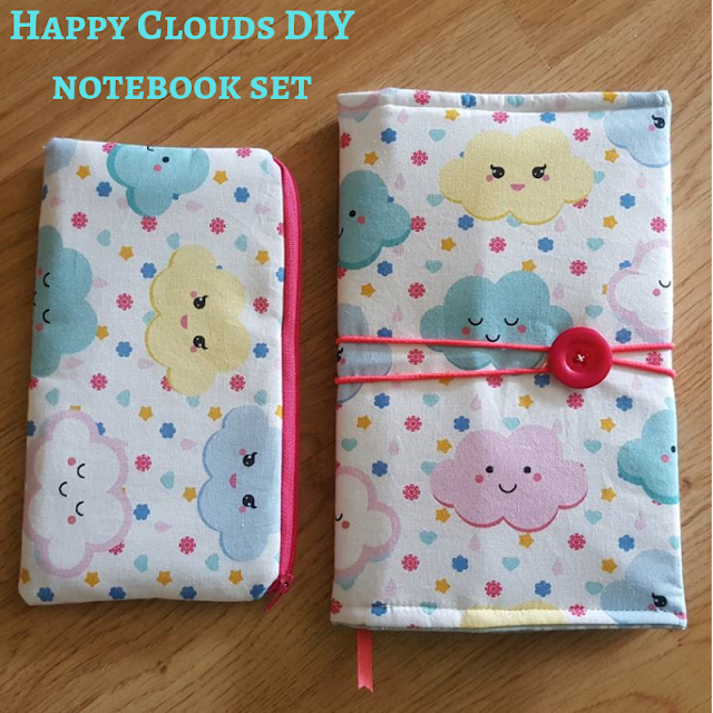 Happy clouds DIY notebook and pencil case set Happy clouds DIY notebook and pencil case set