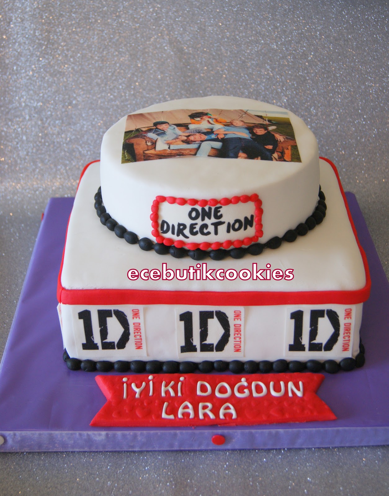 Ece Butik Cookies İstanbul Butik Pasta-Kurabiye: One Direction Pasta