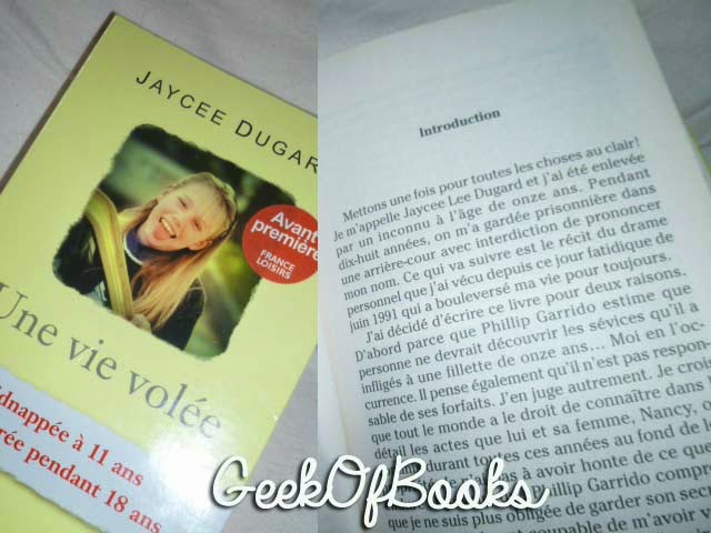 Une Vie Volée Histoire Vraie Geek Of Books: Une vie volée - Jaycee Dugard