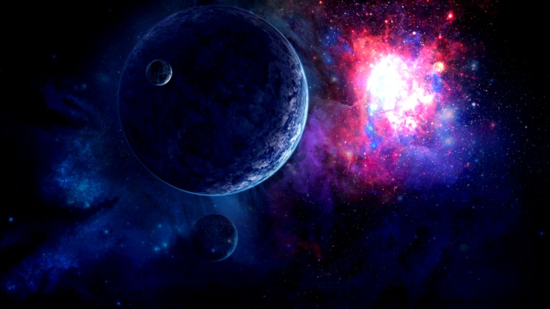Space wallpaper 1920x1080 without lower planet by danielbemelen on