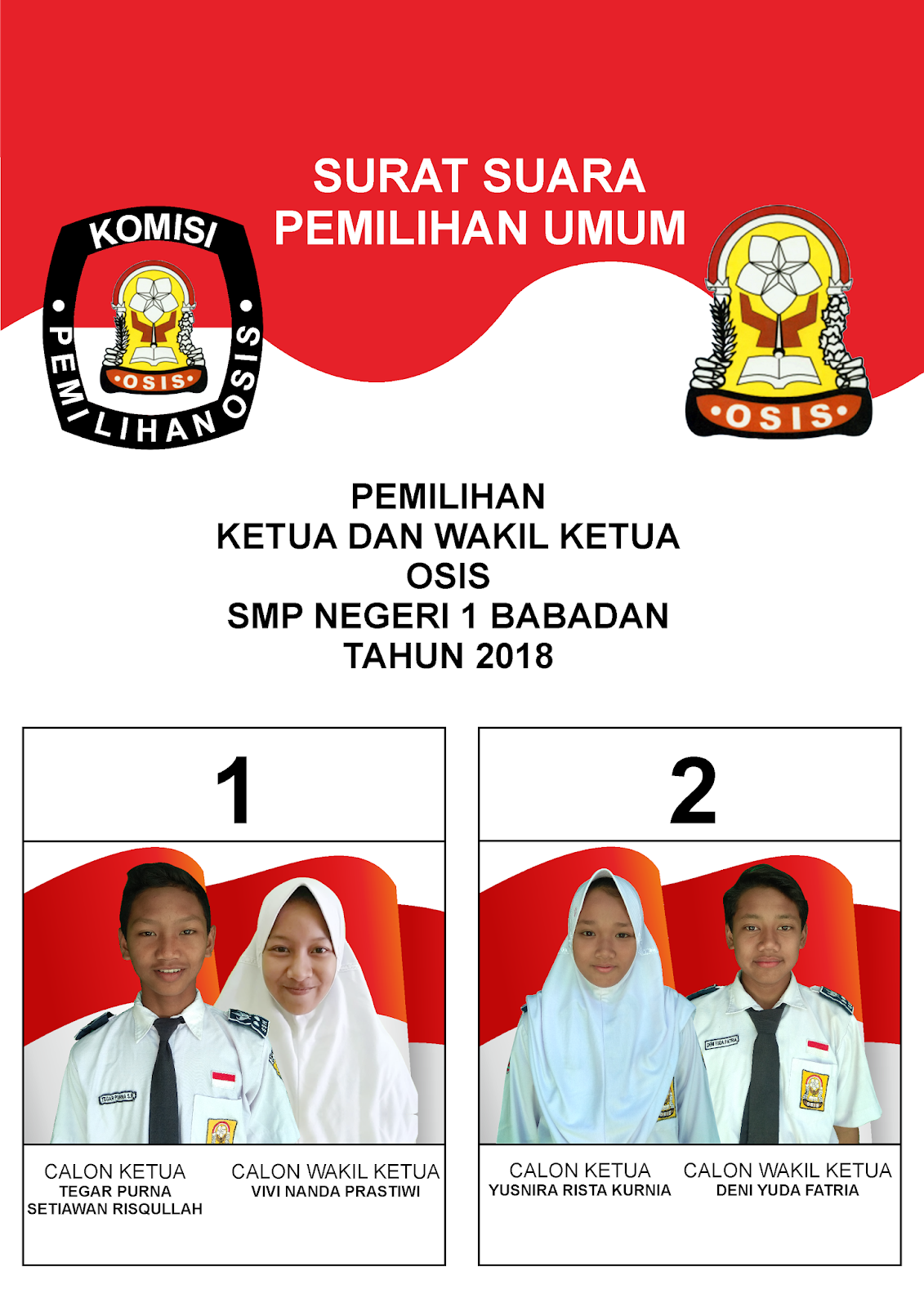 Contoh Surat Suara Pemilihan Osis Word Nusagates