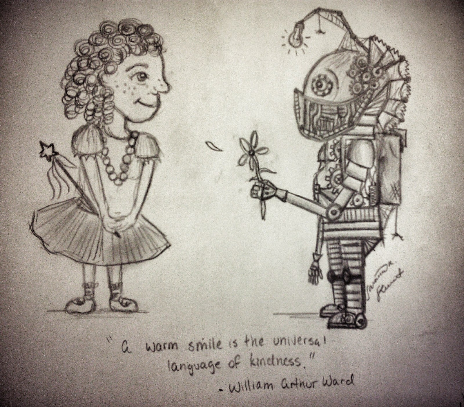 Give a sketch of. Give a sketch of