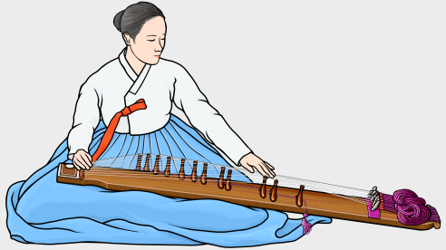 カヤグム 가야금 伽耶琴 Gayageum