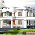 Stylish flat roof home design - 2400 sq.ft.