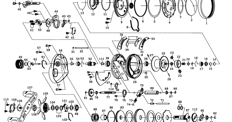 team daiwa pluton 200 schematics | most complete fishing reels schematics