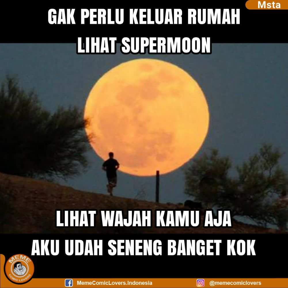 28 Meme Lucu Fenomena Alam Langka Gerhana Bulan Super Blue Blood