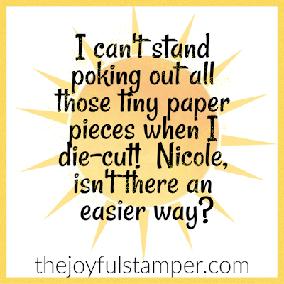 An easier way to die-cut intricate dies and not have to poke out tiny paper pieces An easier way to die-cut intricate dies and not have to poke out tiny paper pieces