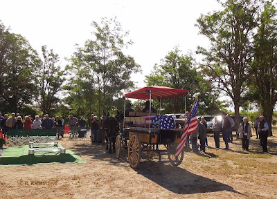 Casket Arrives at Pleasant Valley Cemetery in Mule-Driven Cart © B. Radisavljevic