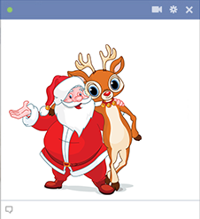 Santa and Rudolph icons for Facebook