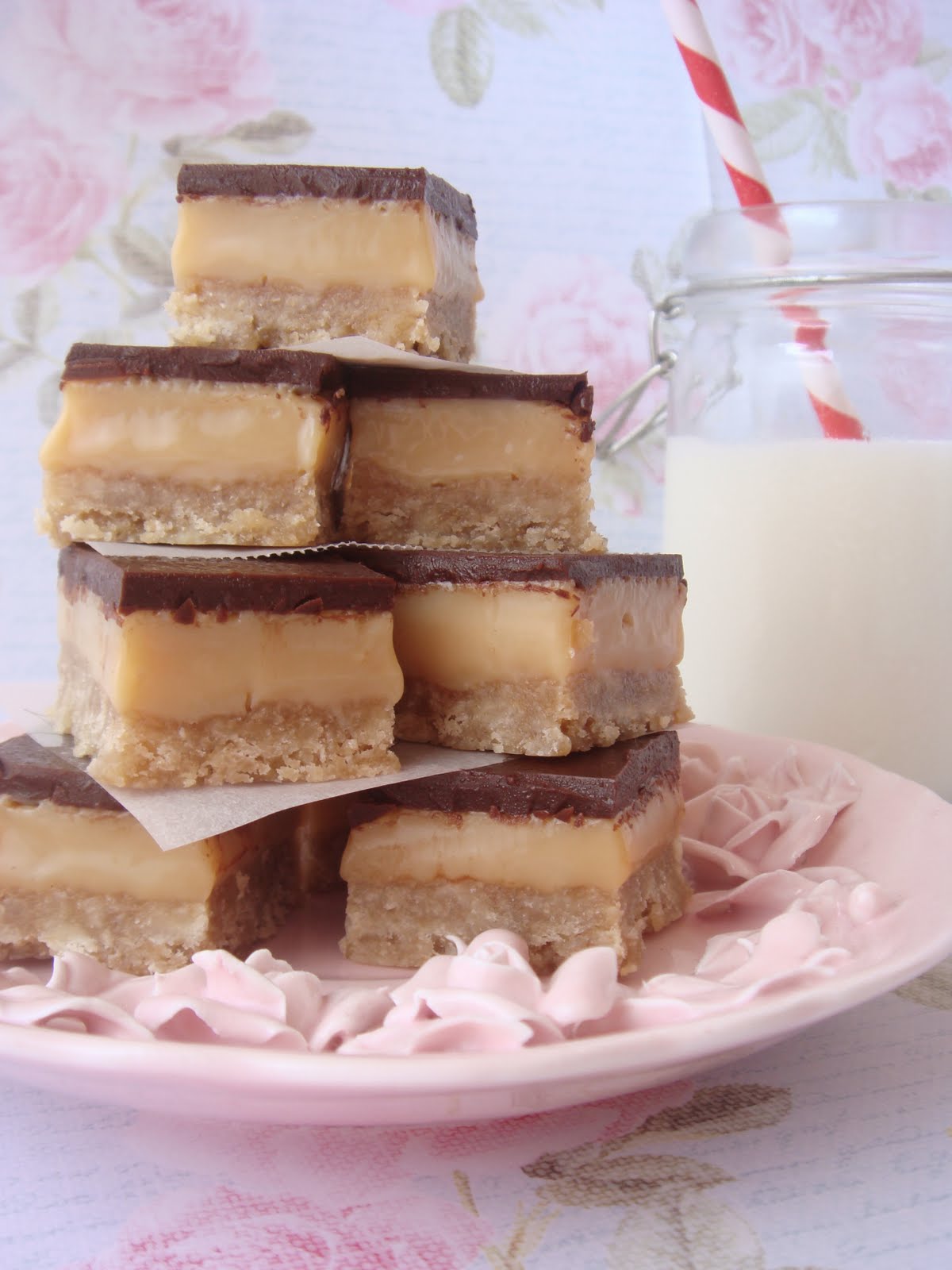 butter hearts sugar Chocolate Caramel Slice (updated)