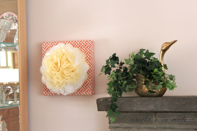 How to make a tissue paper wall art picture for cheap.