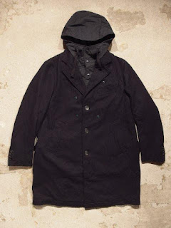 Engineered Garments & FWK by Engineered Garments "Chester Coat in Dk.Navy 20oz Melton"