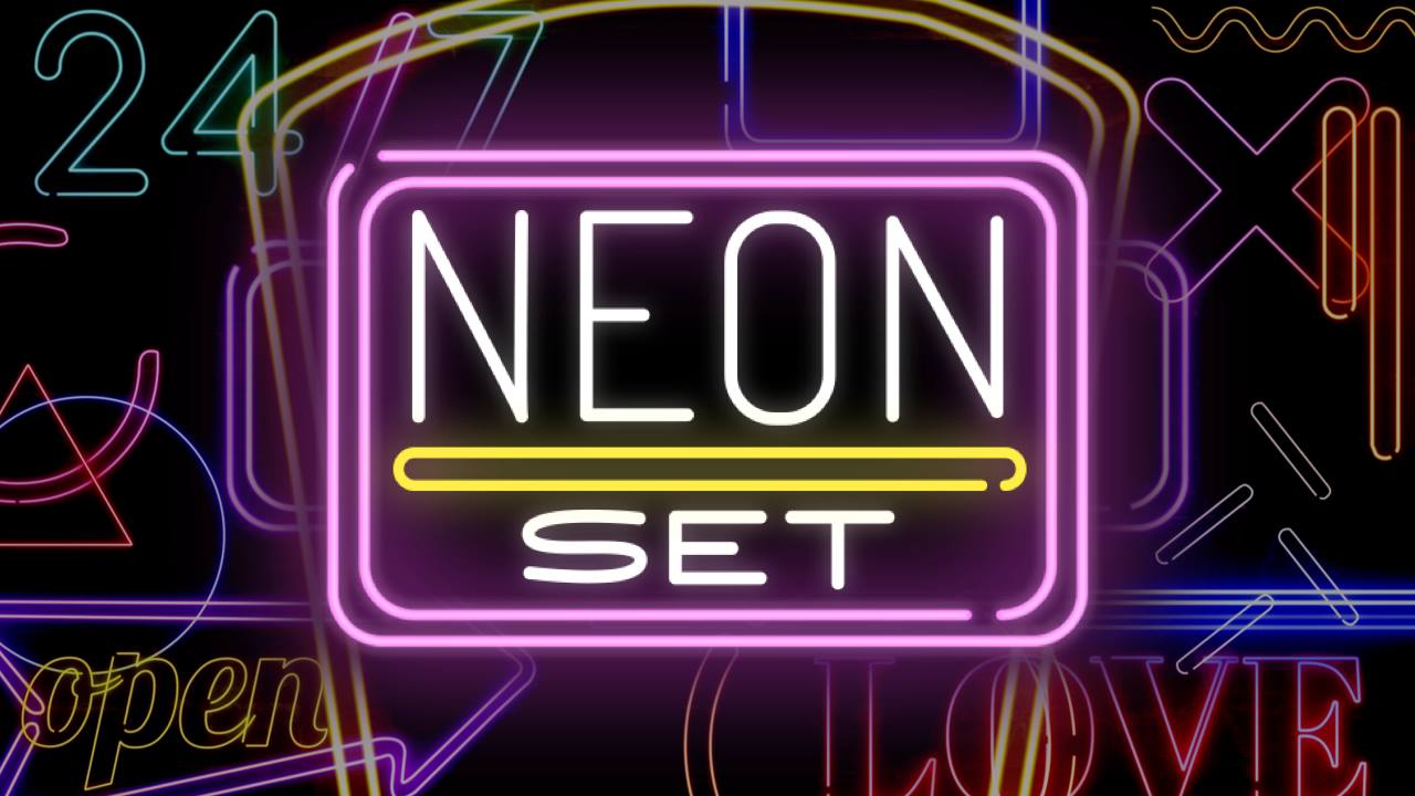 Set links. Сеть неон. паки after effects. neon set. neon links.
