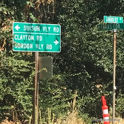Suisun Valley Road sign in Fairfield, California
