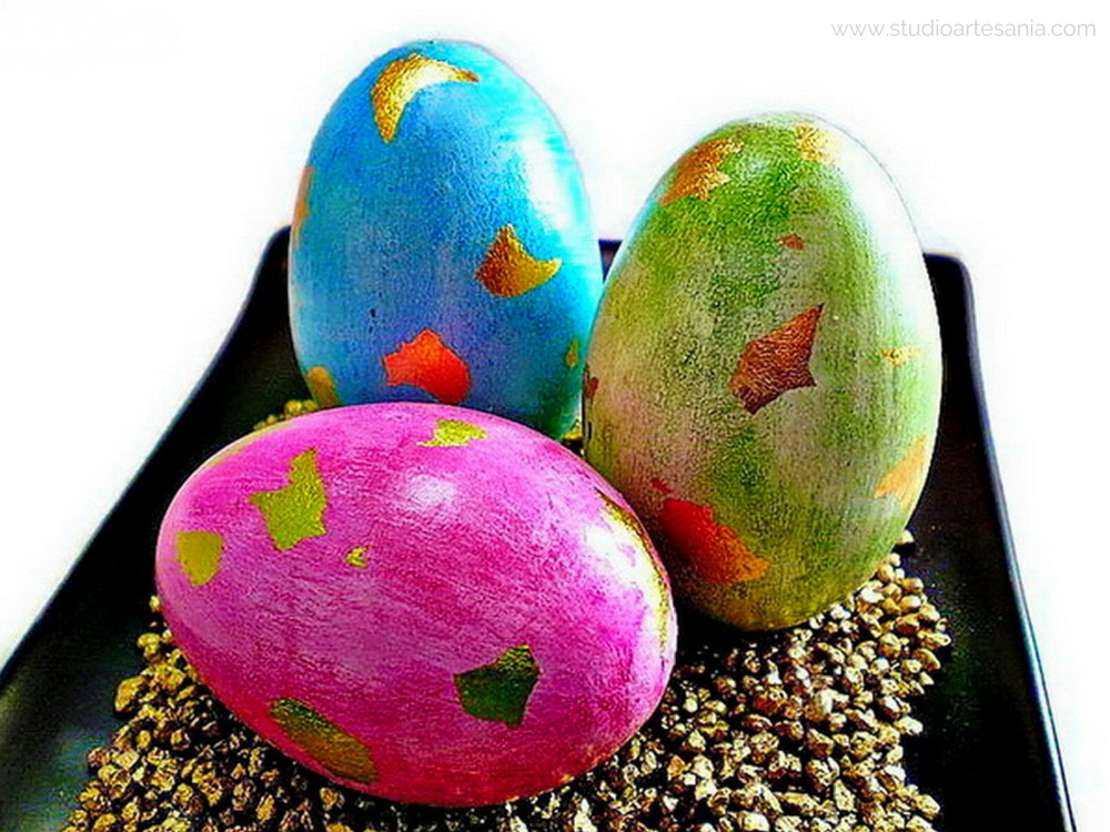 DIY Decorative wooden Easter eggs STUDIO ARTESANIA