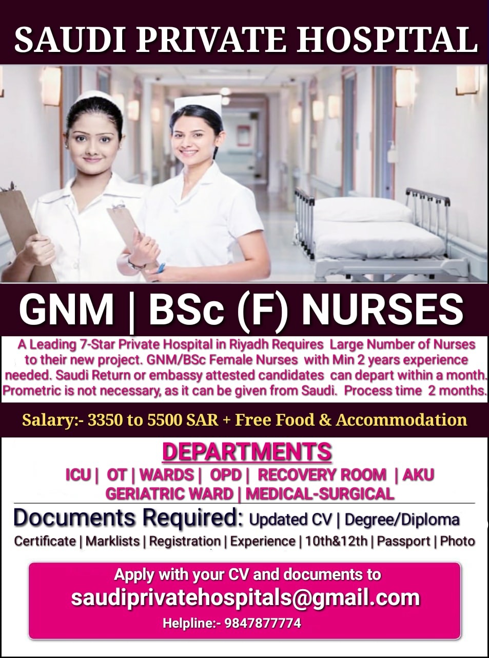 Staff Nurse Vacancy 2020 Latest Health Care Jobs world4nurses