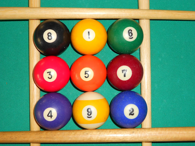 Installation of magic square 3x3 using pool balls photo 4