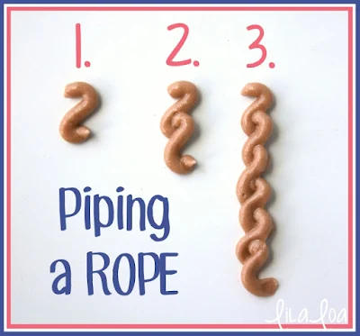 Learn how to pipe an icing rope for decorated nautical sugar cookies