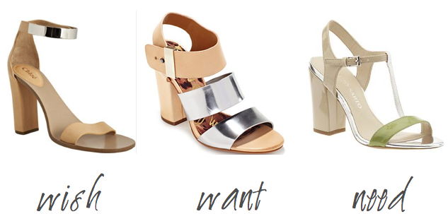 Wish Want Need: Strappy Metallic Sandals - The Mama Notes