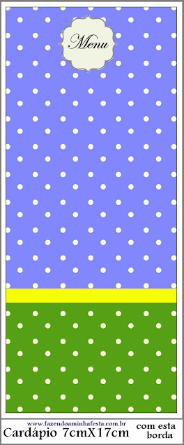 Purple, Yellow and Green with Withe Polka Dots: Free Printables for your Quinceanera Party.
