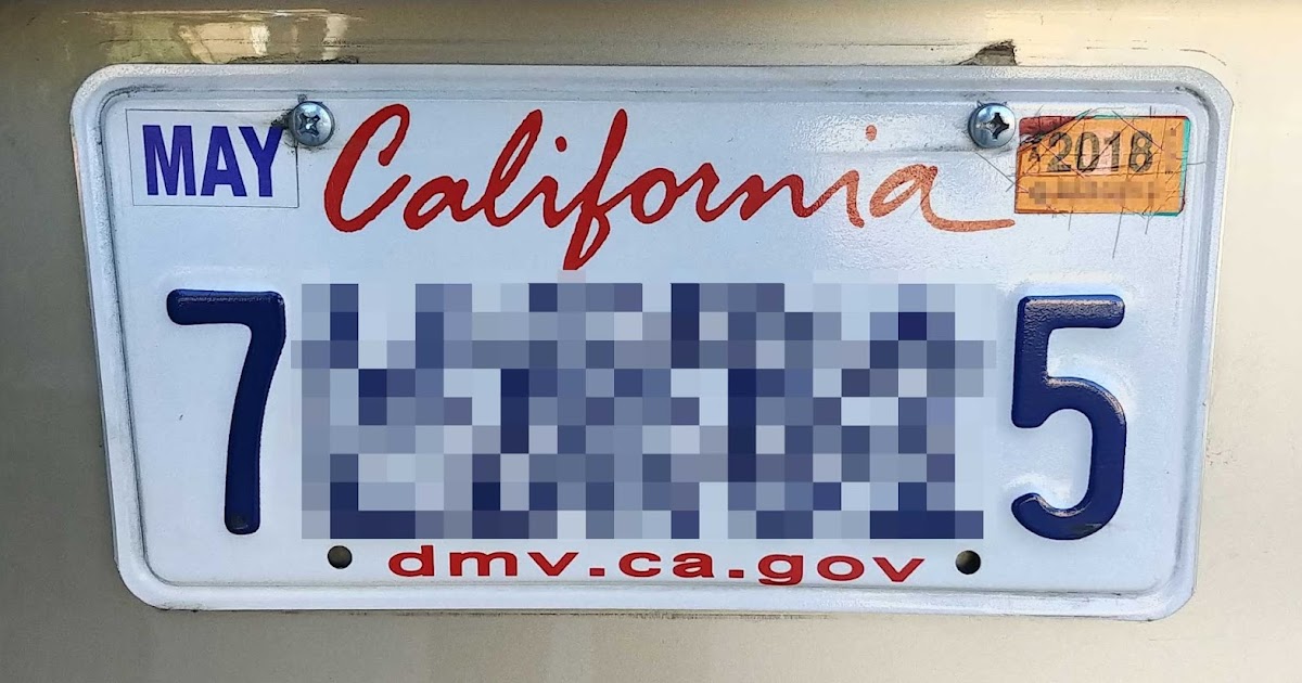 미국 차량의 번호판